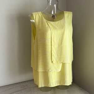 Vince Camuto Yellow Layered Blouse